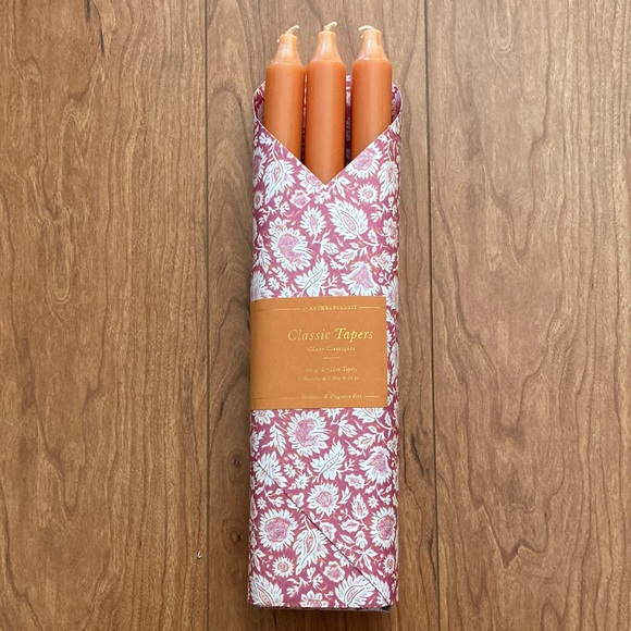 Anthropologie Other - JACKIE WRAPPED TAPER CANDLES - Mango